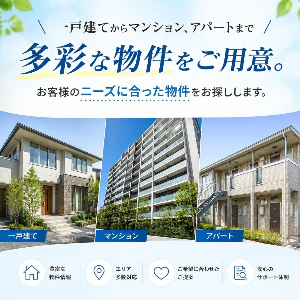 2. 豊富な物件ラインアップ